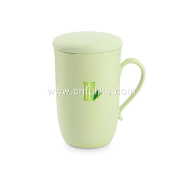 High Quality Bamboo Fiber Plastic Mugs with Lid